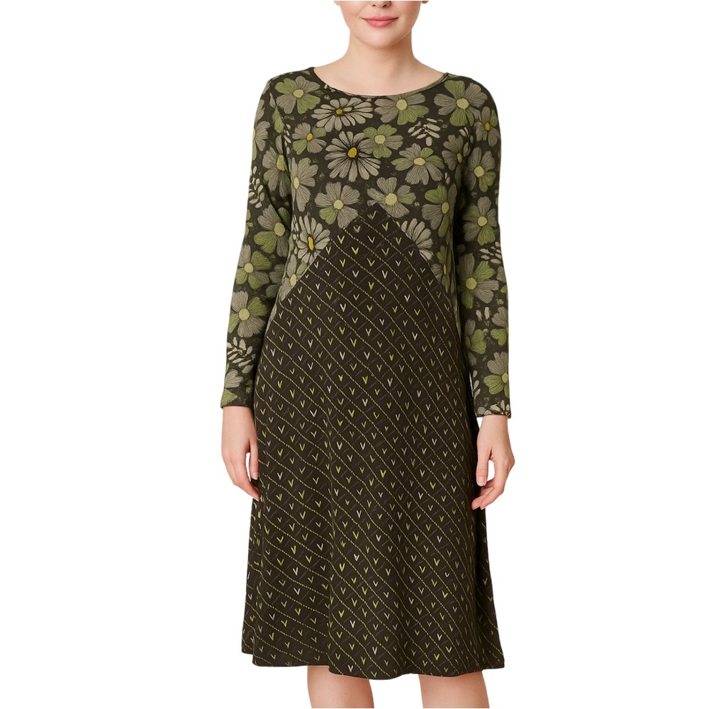 Gudrun Sjoden Green Floral Midi Dress